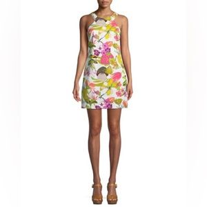 Trina Turk "Aptos" dress in stretch twill featuring Secret Garden print-size 6